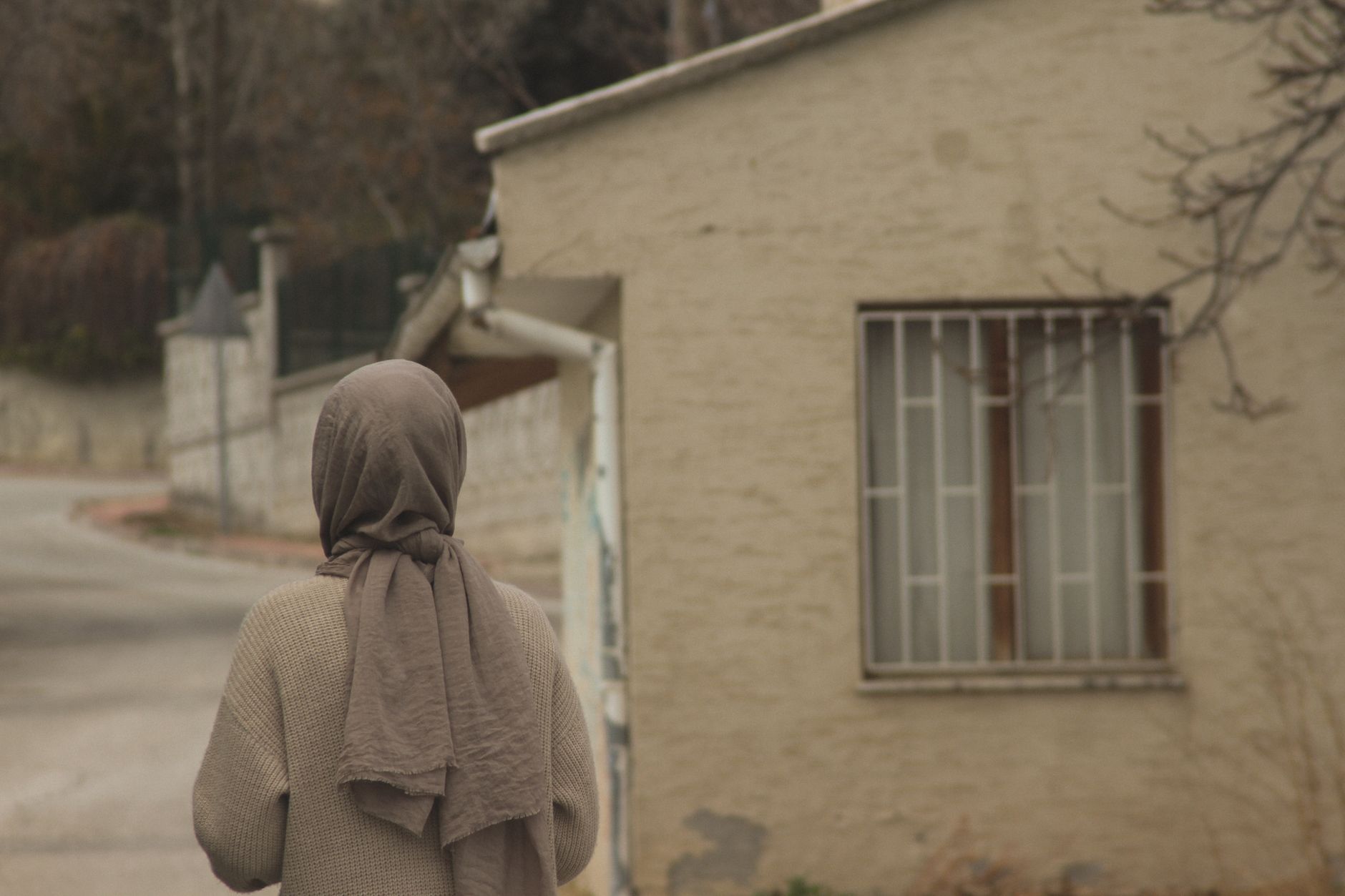 back view of person with hijab